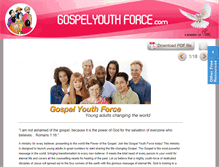 Tablet Screenshot of gospelyouthforce.com